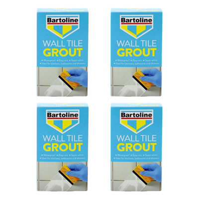 4X Bartoline Fix Grout Wall Tile Powder Fully Waterproof Cement-Based White 500G from B&Q