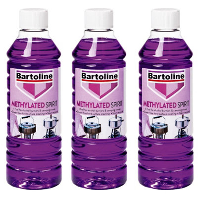 3X Bartoline Methylated Spirit Fuel Burner Camping Stove Glass Remover 500Ml from B&Q