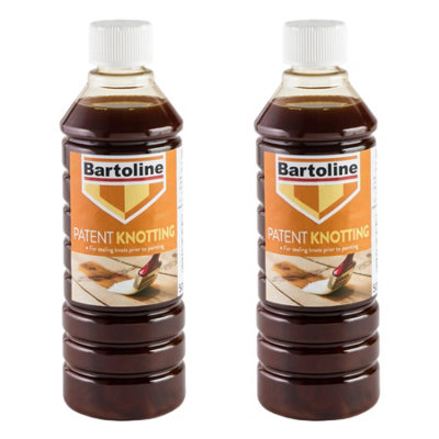 2X Bartoline Patent Knotting Solution For Sealing Knots & Resinous Areas 500Ml from B&Q