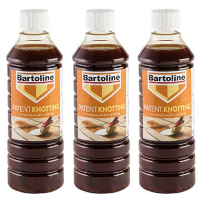 3X Bartoline Patent Knotting Solution For Sealing Knots & Resinous Areas 500Ml from B&Q