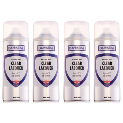 4X Bartoline Vht Clear Lacquer Spray Heat Resistant Fast-Drying 400Ml from B&Q