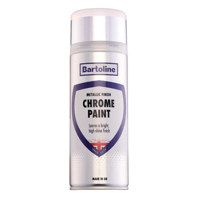 4X Bartoline Chrome Paint High Gloss Multi-Surface Metallic Finish 400Ml from B&Q