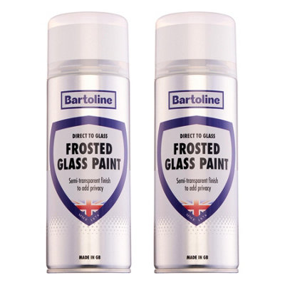 2X Bartoline Frosted Glass Paint Semi-Transparent All Purpose 400Ml from B&Q
