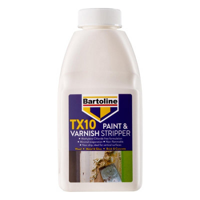 4X Bartoline Tx10 Paint Varnish Stripper Non-Caustic Strong Wood Metal 500Ml from B&Q