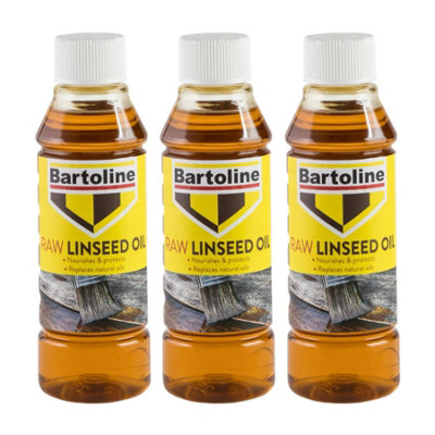 3X Bartoline Raw Linseed Oil Natural Wood Protector Paint Varnish 250Ml from B&Q