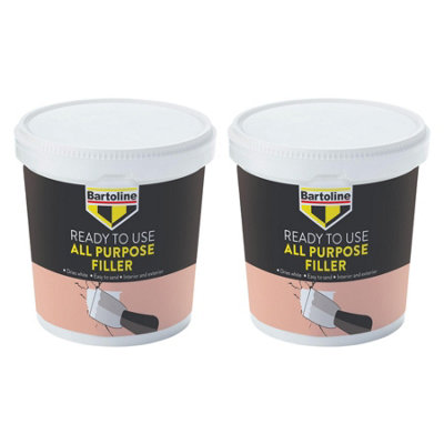 2X Bartoline All Purpose Ready Mix Filler Plaster Wood Brick Stone Repair 1Kg from B&Q
