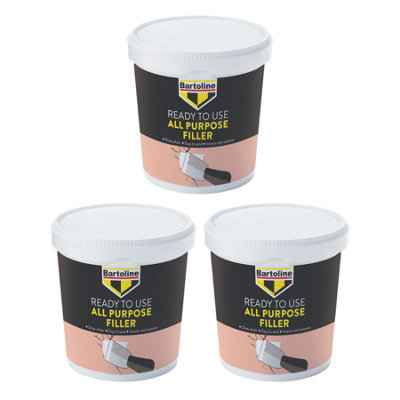 3X Bartoline All Purpose Ready Mix Filler Plaster Wood Brick Stone Repair 1Kg from B&Q