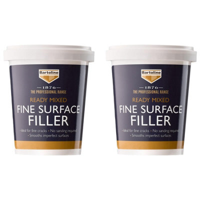 2X Bartoline 1876 Ready Mix Fine Surface Filler Repair Small Hole Dent Nick 600G from B&Q
