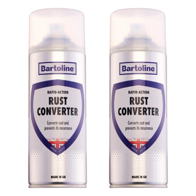 2X Bartoline Rust Converter Spray Fast Self-Priming Formula Metal Surfices 400Ml from B&Q