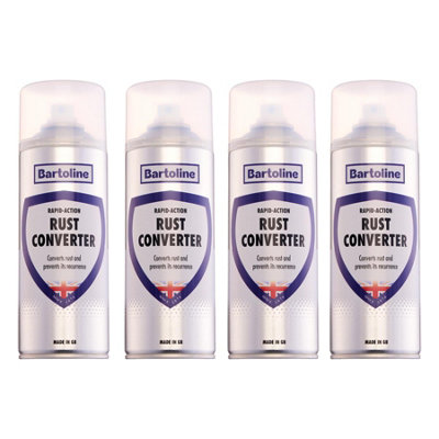 4X Bartoline Rust Converter Spray Fast Self-Priming Formula Metal Surfices 400Ml from B&Q
