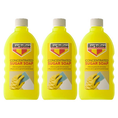 B&Q - 3X  Concentrate Sugar Soap Liquid Paintwork Cleaner Sains Remover 500Ml
