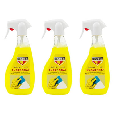 B&Q - 3X  Sugar Soap Trigger Liquid Flask Paint Cleaner Sains Remover 500Ml