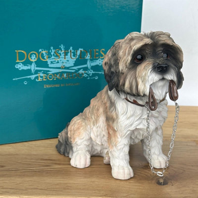 Animal Crackers Shih Tzu Dog Figurine In A Sitting Pose With LeadLeonardo Dog StudiesGift Boxed from B&Q