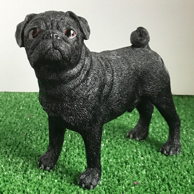 B&Q -  Black Pug Figurine From The Leonardo Dog Studies RangeGift Boxed.