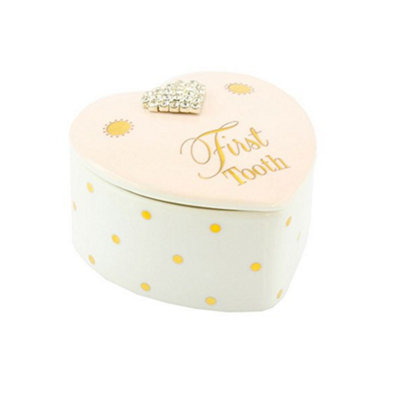 Dots First Tooth Trinket BoxBaby Girl from B&Q