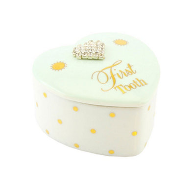 Dots First Tooth Trinket BoxBaby Boy from B&Q