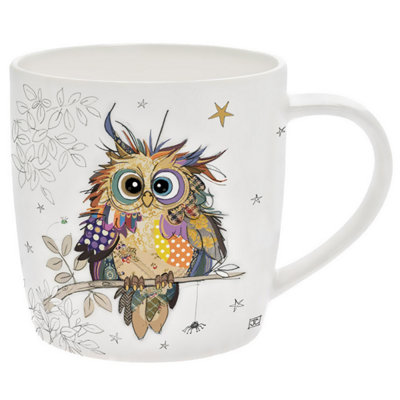 Ceramic Mug Otto Owl Animal Print Cup Bug Art Fine China Novelty Cartoon Style from B&Q