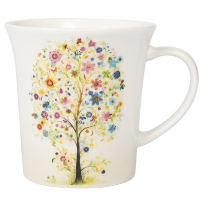 Ceramic Mug Portfolio Doodle Tree Coffee Drinks Cup Floral Flowers Design 320Ml from B&Q