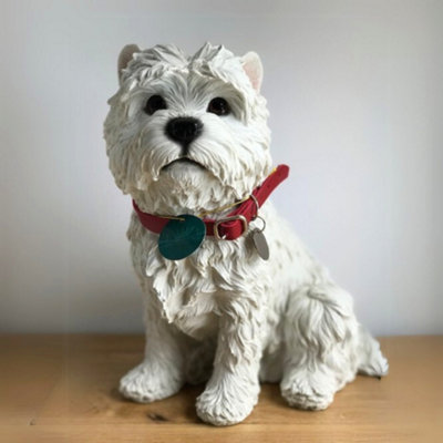 Animal Crackers Large (24Cm) Sitting Realistic West Highland Terrier Figurine By Leonardo from B&Q