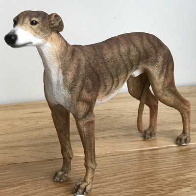 B&Q -  Brindle Brown Greyhound Figurine From The Leonardo Dog Studies RangeGift Boxed.