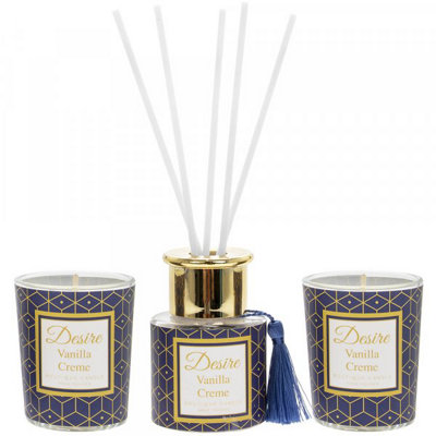 Desire Reed Diffuser & Candles Gift SetVanilla Crème from B&Q