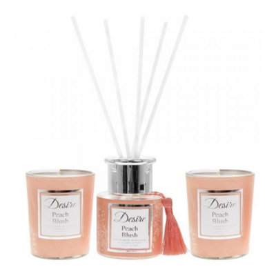 Desire Reed Diffuser & Candles Gift SetPeach Blush from B&Q