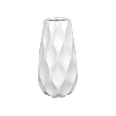 Ceramic Wave Vase SmallWhite from B&Q