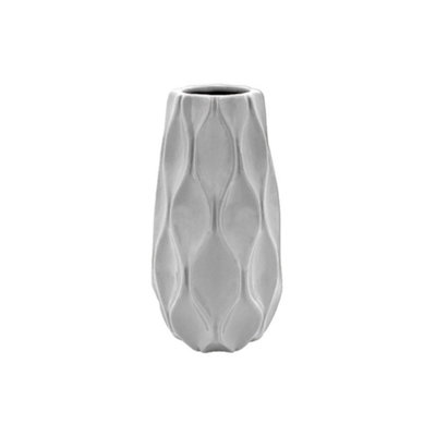 Ceramic Wave Vase SmallGrey from B&Q
