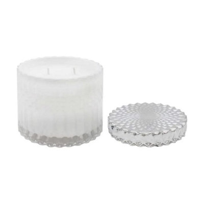 Desire Crystal Silver Soy Candle JarFresh Linen