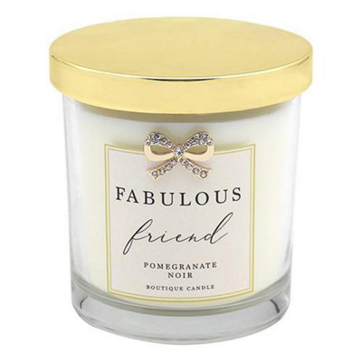 Boutique Jar Candle With Encrusted Bow Embellishment Friend from B&Q