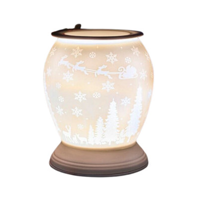 Desire Electric Aroma Lamp Wax Melt BurnerWhite Christmas Santa