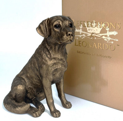 Animal Crackers Labrador Figurine From The Leonardo Reflections Bronzed RangeGift Boxed. from B&Q