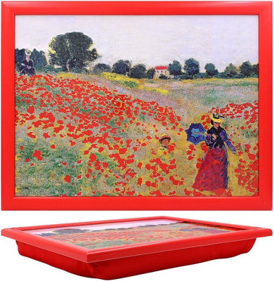B4E Claude Monet 'the Poppy Field Near Argenteuil' Laptray For LaptopsCraftingSewing And Home Decor from B&Q