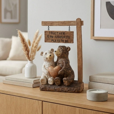 Garden Greatness Together Bear Family OrnamentBowl Decorative Accessories from B&Q