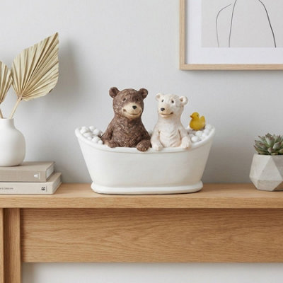 Garden Greatness Bear Bathtime OrnamentPremium Quality Home Decor from B&Q