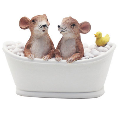 Animal Crackers Mice In Bath Tub Ornament From The Bathtime Collection By Lesser & Pavey from B&Q