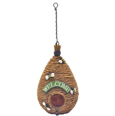 Hanging Beehive Birdhouse Nest from B&Q