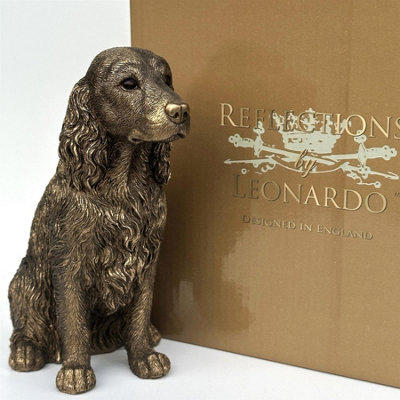 Animal Crackers Bronze Spaniel Ornament Figurine, Leonardo Reflections D Range, Gift Boxed