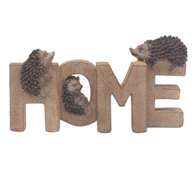 B&Q -  Hedgehog 'home' DecorationCarved Wood EffectFrom The Prickles Range By Lesser & Pavey 25Cm