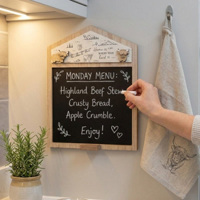  - Highland Cow Chalkboard Decoration