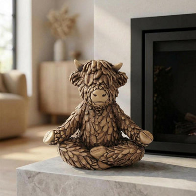 Hughie Highland Cow Yoga Ornament from B&Q