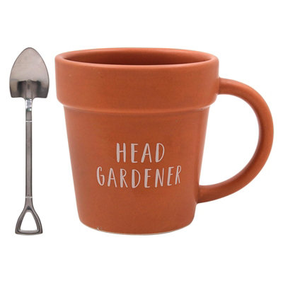 Lesser & Pavey Plant Pot Mug & Shovel Tea Spoon Gift SetHead Gardener from B&Q