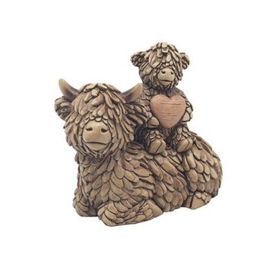 Hughie Highland Cow FigurineCalf With Heart from B&Q