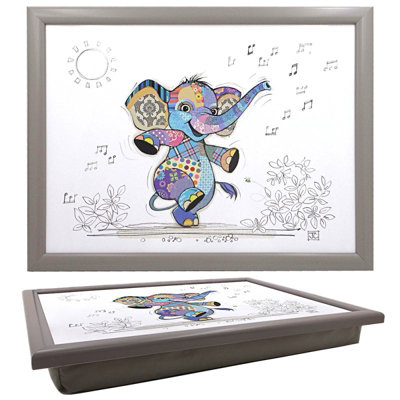 Lapdesk Tray Cushioned Bug Art Elly Elephant Drawings Padded Laptop Snack Server from B&Q