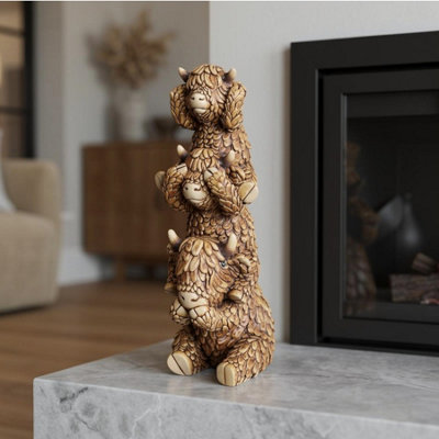  - Hughie Highland Cow Stack Ornament