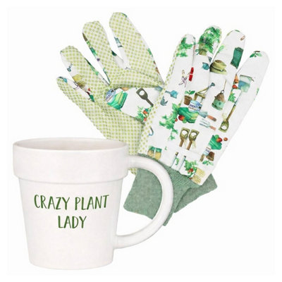 Lesser & Pavey Plant Pot Mug And Gloves Gift Set For HerCrazy Plant Lady from B&Q