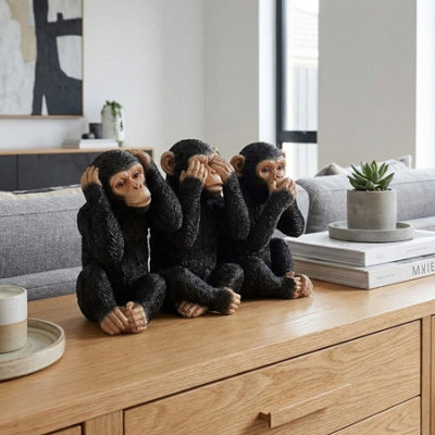 Garden Greatness Three Wise Monkeys Ornament Resin from B&Q