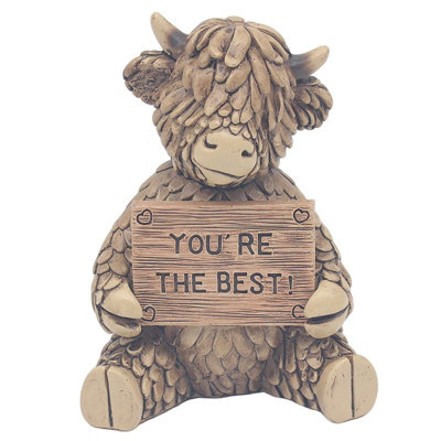  - Figurine Ornament Resin Highland Cow The Best Collection Home Decor Gift Idea