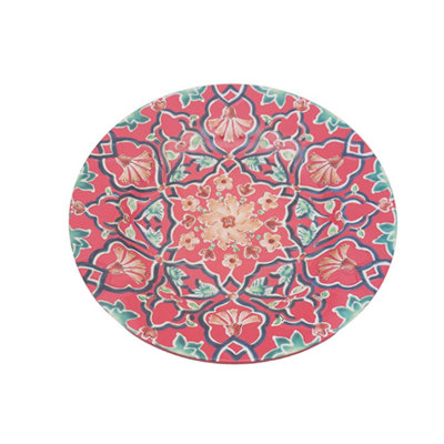 Melamine Plate 22Cm Red Tuscany Bohemian Bohemian Design Dinnerware from B&Q