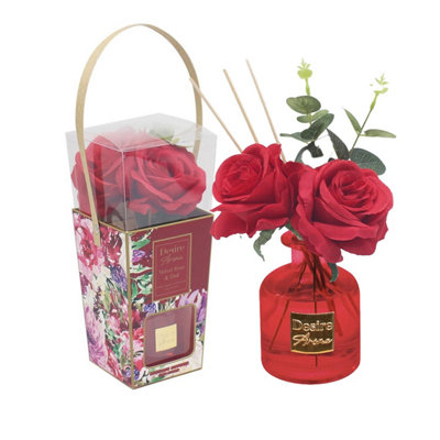 Floral Reed Diffuser 200Ml Red Rose Air Freshener Home Fragrance Decor Gift from B&Q